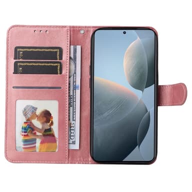 SKALO Xiaomi 14T PU-Läder Plånboksfodral - Rosa
