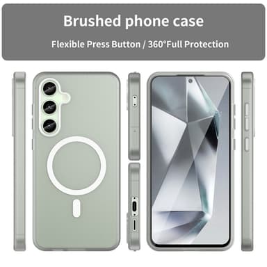 SKALO Samsung S24 FE Matt Translucent Hybrid Skal - Vit