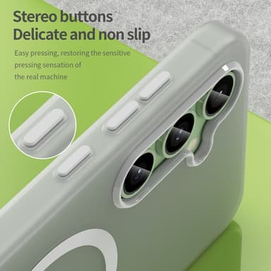 SKALO Samsung S24 FE Matt Translucent Hybrid Skal - Vit