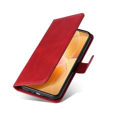 SKALO Xiaomi 14T Pro PU-Läder Plånboksfodral - Röd