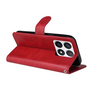 SKALO Xiaomi 14T Pro PU-Läder Plånboksfodral - Röd