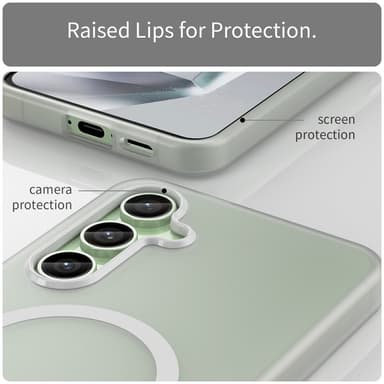 SKALO Samsung S24 FE Matt Translucent Hybrid Skal - Vit