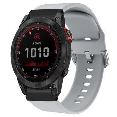 SKALO Silikonarmband Garmin Fenix 7S/7S Pro 42mm - Grå