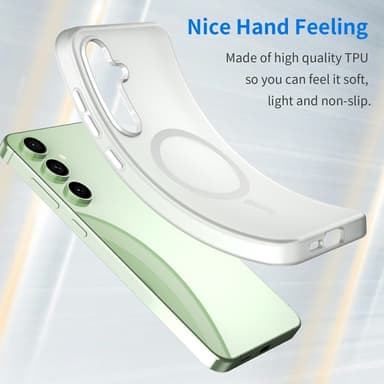 SKALO Samsung S24 FE Matt Translucent Hybrid Skal - Vit