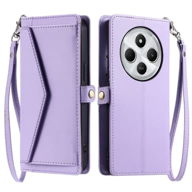 SKALO Xiaomi Redmi 14C PU-Läder Envelope Plånboksfodral - Lila