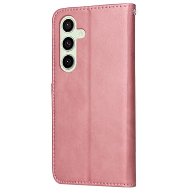 SKALO Samsung S24 FE PU-Läder Plånboksfodral - Rosa