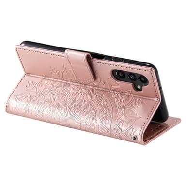SKALO Samsung S24 FE Mandala Plånboksfodral - Roséguld