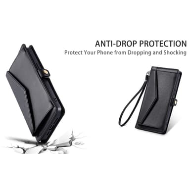 SKALO Motorola Moto G35 5G PU-Läder Envelope Plånboksfodral - Svart
