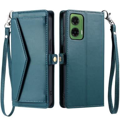 SKALO Motorola Moto G35 5G PU-Läder Envelope Plånboksfodral - Grön