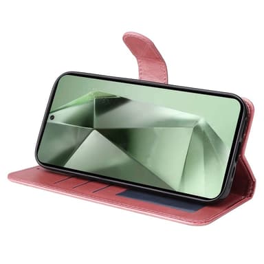 SKALO Samsung S24 FE PU-Läder Plånboksfodral - Rosa