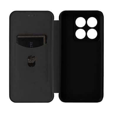 SKALO Xiaomi 14T Pro Carbon Fiber Plånboksfodral - Svart