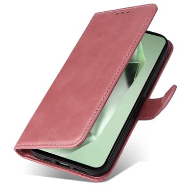 SKALO Samsung S24 FE PU-Läder Plånboksfodral - Rosa