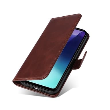 SKALO Xiaomi Redmi 14C PU-Läder Plånboksfodral - Brun