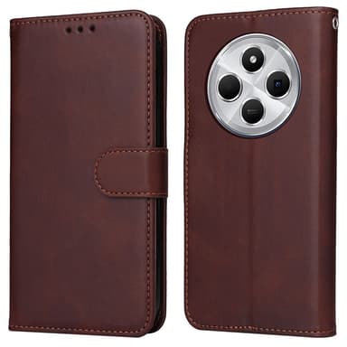 SKALO Xiaomi Redmi 14C PU-Läder Plånboksfodral - Brun