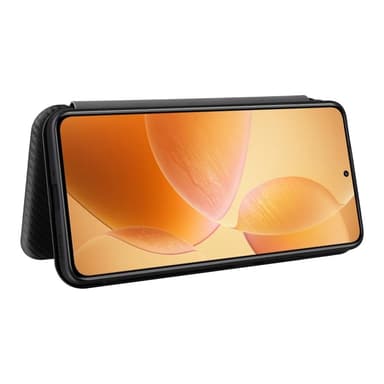 SKALO Xiaomi 14T Pro Carbon Fiber Plånboksfodral - Svart