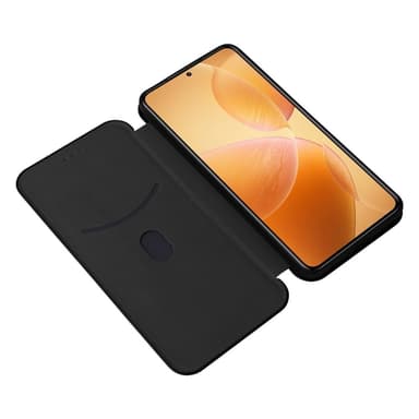 SKALO Xiaomi 14T Pro Carbon Fiber Plånboksfodral - Svart