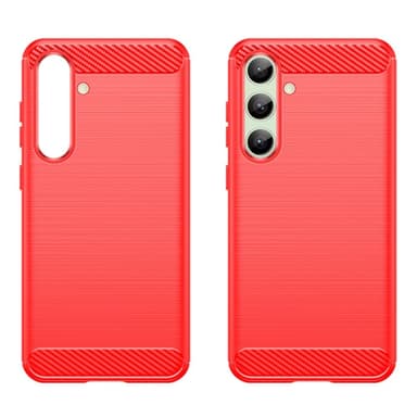 SKALO Samsung S24 FE Armor Carbon Stöttåligt TPU-skal - Röd
