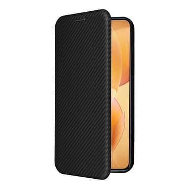 SKALO Xiaomi 14T Pro Carbon Fiber Plånboksfodral - Svart