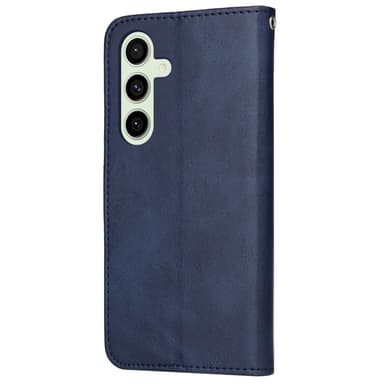 SKALO Samsung S24 FE PU-Läder Plånboksfodral - Blå