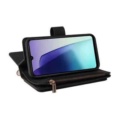 SKALO Xiaomi Redmi 14C Big Wallet 17-FACK Plånboksfodral - Svart