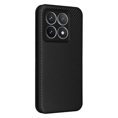 SKALO Xiaomi 14T Pro Carbon Fiber Plånboksfodral - Svart