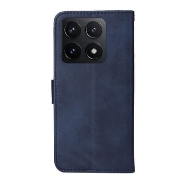 SKALO Xiaomi 14T PU-Läder Plånboksfodral - Blå