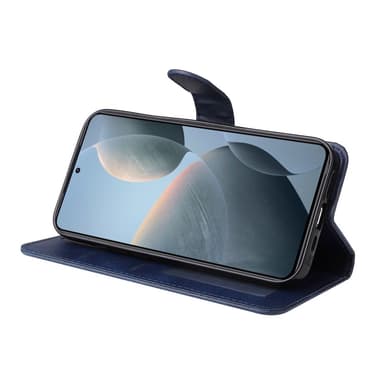 SKALO Xiaomi 14T PU-Läder Plånboksfodral - Blå