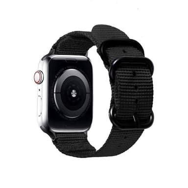 SKALO Nato-armband Nylon Apple Watch Series 10 42mm - Svart