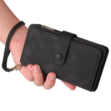 SKALO Xiaomi Redmi 14C Big Wallet 17-FACK Plånboksfodral - Svart