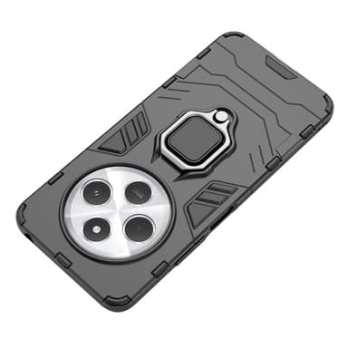 SKALO Xiaomi Redmi 14C Armor Hybrid Metallring skal - Svart