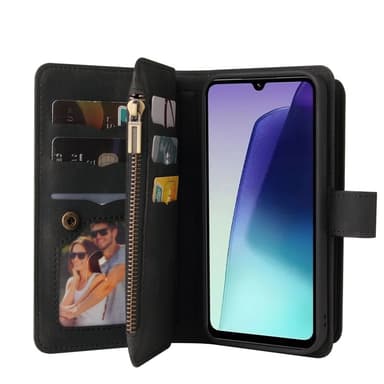 SKALO Xiaomi Redmi 14C Big Wallet 17-FACK Plånboksfodral - Svart