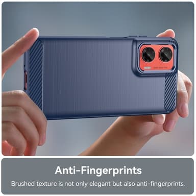 SKALO Motorola Moto G35 5G Armor Carbon Stöttåligt TPU-skal - Blå