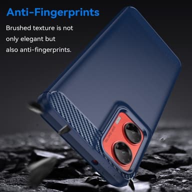 SKALO Motorola Moto G35 5G Armor Carbon Stöttåligt TPU-skal - Blå
