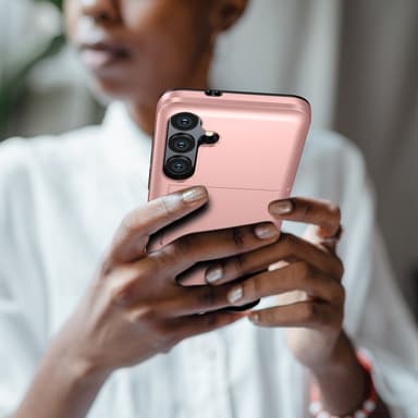 SKALO Samsung S24 FE Armor Skal Korthållare - Svart
