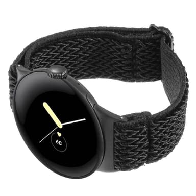 SKALO Flätat tygarmband Google Pixel Watch / Pixel Watch 2 - Svart