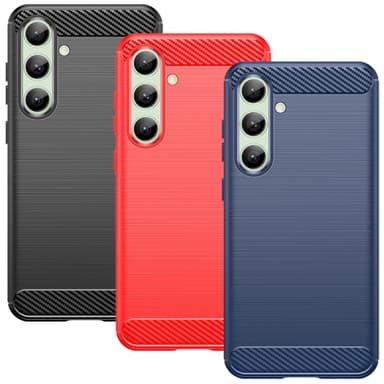 SKALO Samsung S24 FE Armor Carbon Stöttåligt TPU-skal - Blå