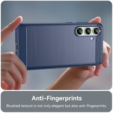 SKALO Samsung S24 FE Armor Carbon Stöttåligt TPU-skal - Blå