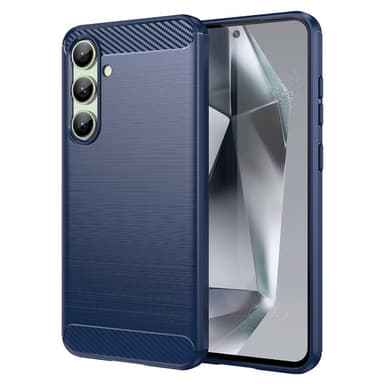 SKALO Samsung S24 FE Armor Carbon Stöttåligt TPU-skal - Blå