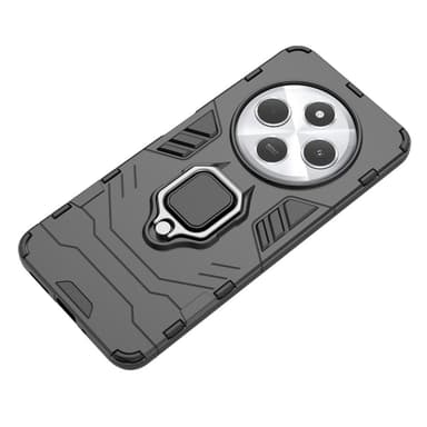 SKALO Xiaomi Redmi 14C Armor Hybrid Metallring skal - Svart