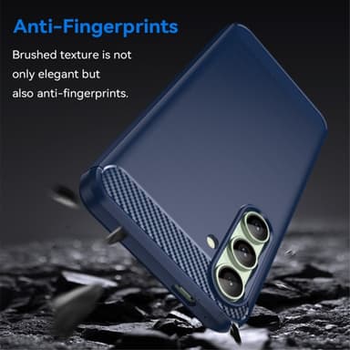 SKALO Samsung S24 FE Armor Carbon Stöttåligt TPU-skal - Blå
