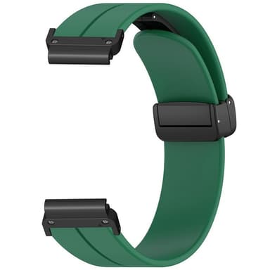 SKALO Silikonarmband metallspänne Garmin Fenix 7X/7X Pro 51mm - Grön