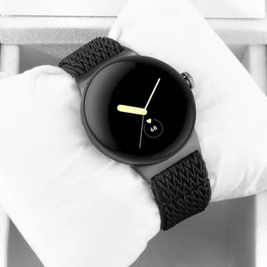 SKALO Flätat tygarmband Google Pixel Watch / Pixel Watch 2 - Svart