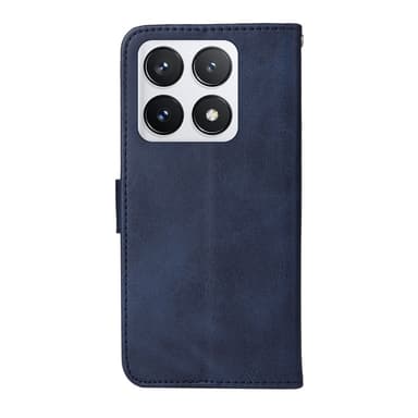 SKALO Xiaomi 14T Pro PU-Läder Plånboksfodral - Blå
