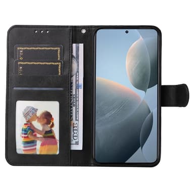 SKALO Xiaomi 14T PU-Läder Plånboksfodral - Svart