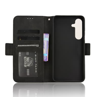 SKALO Samsung S24 FE 6-FACK Plånboksfodral - Svart