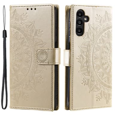 SKALO Samsung S24 FE Mandala Plånboksfodral - Guld