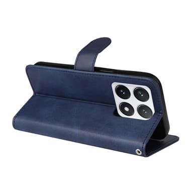 SKALO Xiaomi 14T Pro PU-Läder Plånboksfodral - Blå