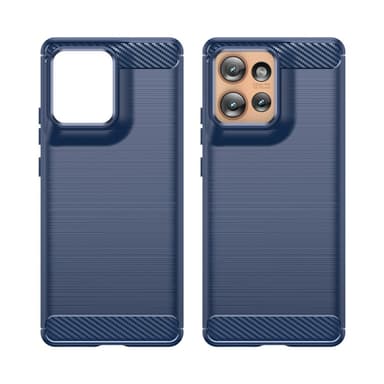SKALO Motorola Edge 50 5G Armor Carbon Stöttåligt TPU-skal - Blå