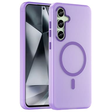 SKALO Samsung S24 FE Matt Translucent Hybrid Skal - Mörklila