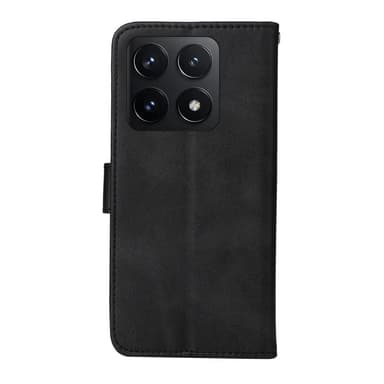 SKALO Xiaomi 14T PU-Läder Plånboksfodral - Svart